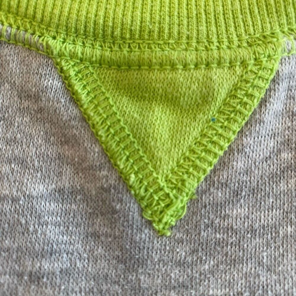 Gap Kids Boys Lime Green Gray Sweatshirt Unisex XS Sz 4-5 - Picture 3 of 9